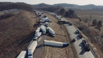 États-Unis: une quarantaine de véhicules impliqués dans un énorme accident causé par le verglas