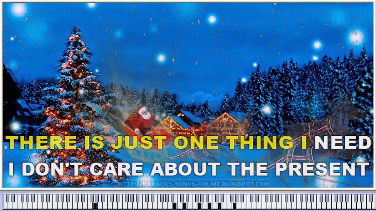 Mariah Carey - All I Want for Christmas Is You -  Karaoke Instrumental Version with virtual piano & lyrics
