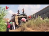 أول فيديو من موقع تصادم قطارين بالإسكندرية