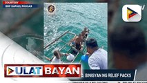 Mga isla sa Surigao City, naabutan na ng relief packs  BRP Jose Rizal, bumiyahe papuntang Palawan para maghatid ng relief supplies  Mga mangingisdang Badjao, binigyan ng relief packs