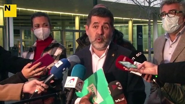 Declaracions de Jordi Sànchez abans de presentar la querella contra Pablo Casado