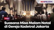 Suasana Ibadah Misa Malam Natal di Gereja Kadetral Jakarta Pusat, Jumat (24122021)