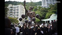 شاهد: إزالة منحوتتين جديدتين تكرمان ضحايا أحداث تيانانمين من جامعتين في هونغ كونغ