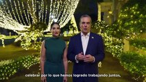 Luis Abinader y su esposa exhortan celebrar logros en esta navidad