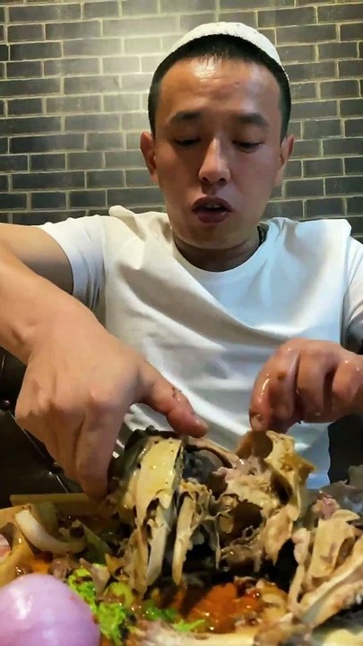 ASMR MUKBANG चन खन ख रह है Belly. goat head. sheep head. beef .goat meat