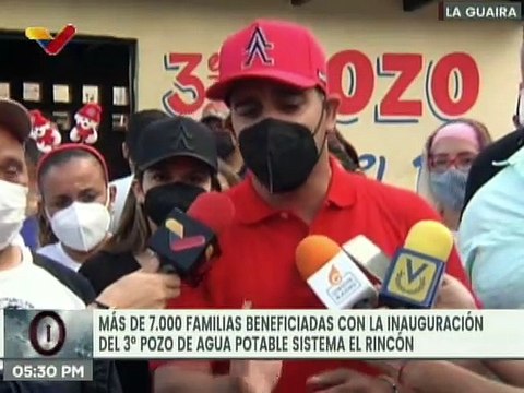 Más de 7 mil familias fueron beneficiadas con la inauguración de 3 pozo de agua potable en La Guaira