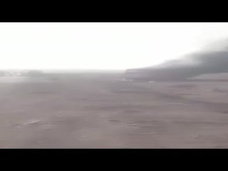 أول فيديو لحادث اشتعال النار في أتوبيس سياحي على طريق الطور