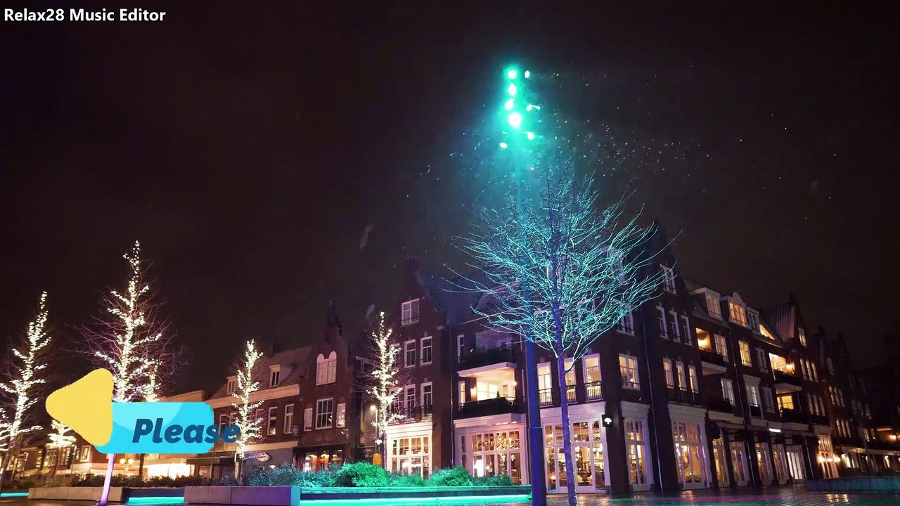 Heavy snowfall in beautiful night in the valley | snowstorm |