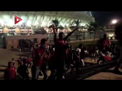 لحظة خروج الجماهير من ستاد برج العرب والاحتفال بالتأهل للمونديال