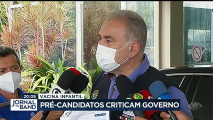 Alguns pré-candidatos à presidência criticaram o ministro da saúde, que falou não haver urgência pra vacinação de crianças contra a covid. #BandJornalismo