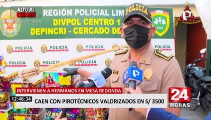 Mesa Redonda: detienen a dos hermanos por tráfico de pirotécnicos