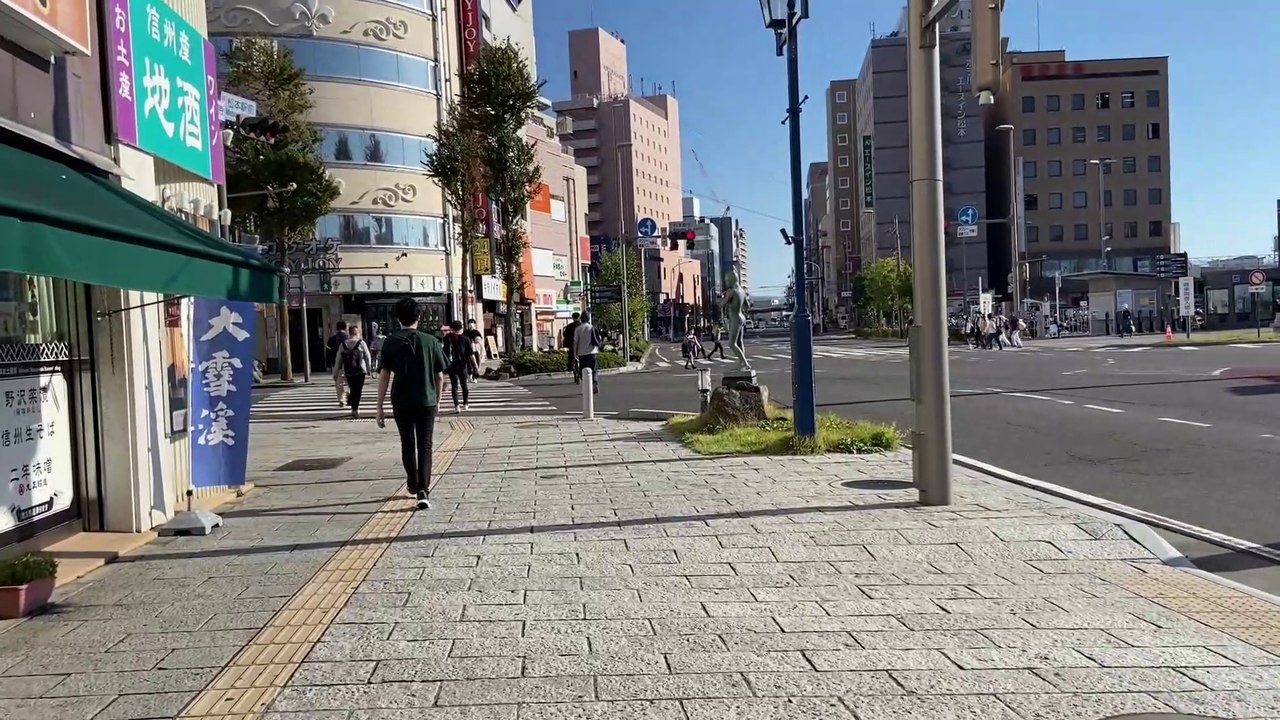 Matsumoto Station : Daily City Walk, Nagano Japan Vlog ASMR [Travel:  Matsumoto Street View]