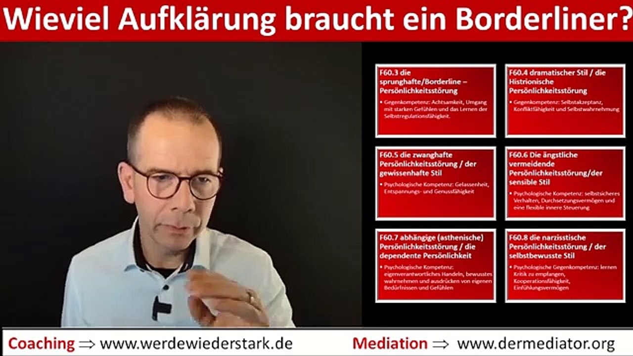 Wieviel Wissen braucht ein Borderliner Wieviel Schulung brauchen die Angehörigen