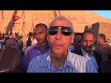 وزير الثقافة ومحافظ أسوان يوجهان رسالة للعالم أثناء تعامد الشمس على رمسيس الثاني