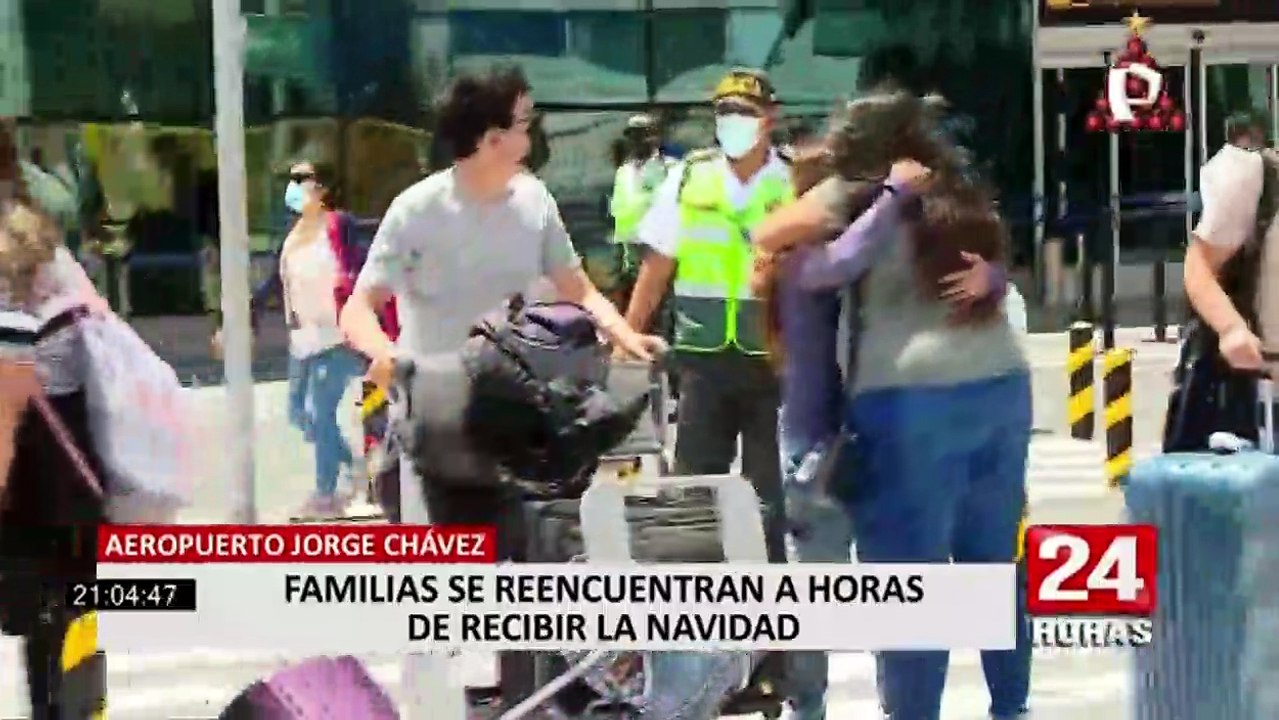 Emotivos reencuentros por Navidad en el Aeropuerto Internacional Jorge Chávez