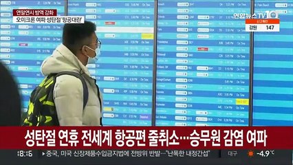 오미크론 여파로 운항 줄취소…성탄절 항공대란