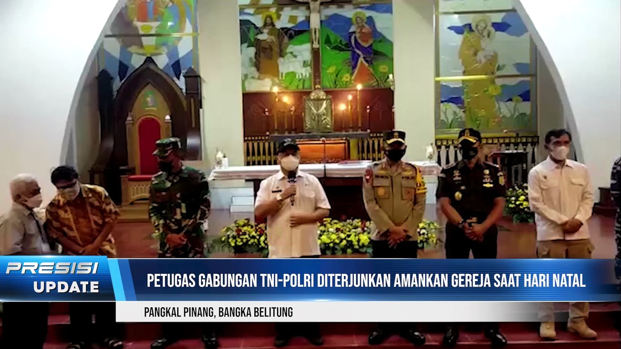 Kapolda Babel Bersama Gubernur Babel Tinjau Pelaksanaan Ibadah Natal Di Gereja