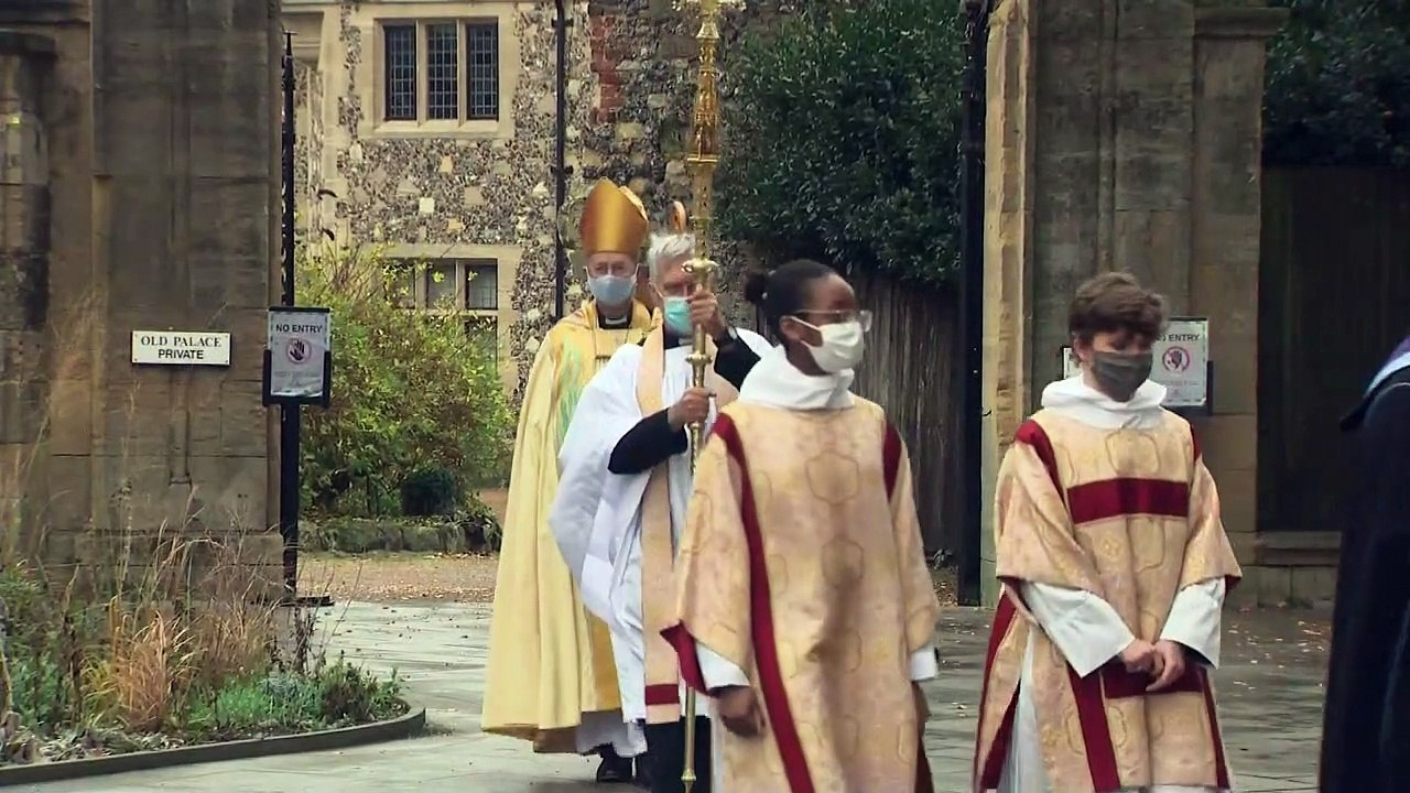 Archbishop of Canterbury arrives for Christmas Day Eucharist
