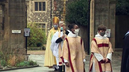 Archbishop of Canterbury arrives for Christmas Day Eucharist