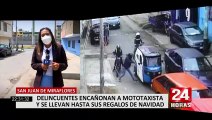 SJM: delincuentes encañonan a taxista y le roban hasta los regalos de navidad