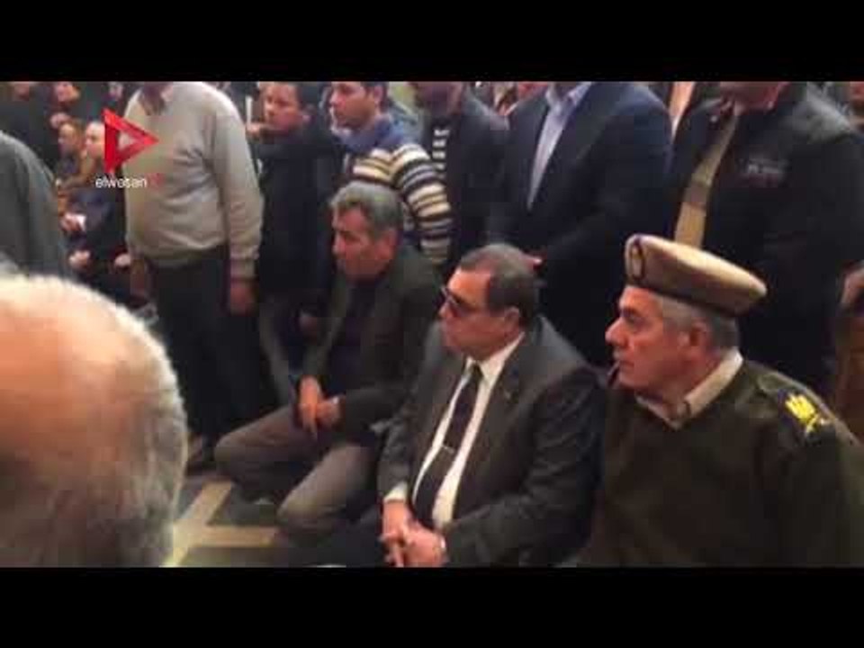 صلاة الجنازة على جثمان الشهيد المجند ماجد فرج قبل عيد الميلاد المجيد بالفيوم