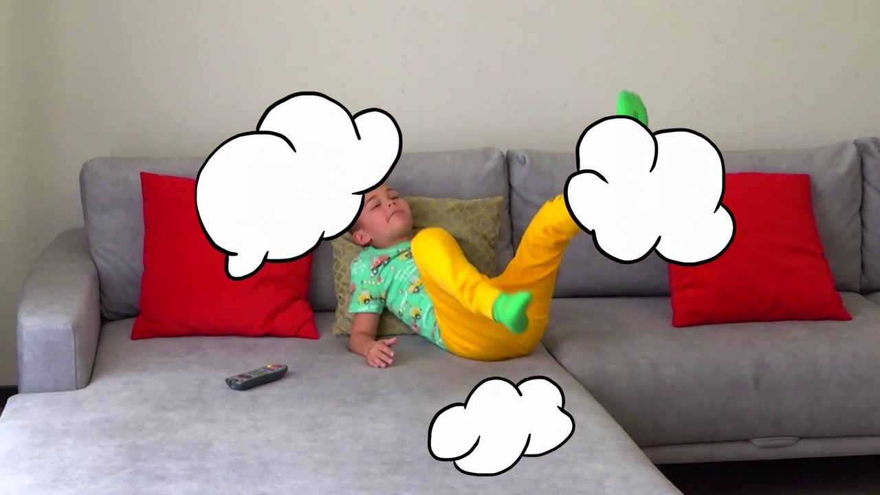 Dima pretend play with Magic TV Remote