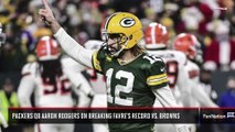 Packers QB Aaron Rodgers on Breaking Favre's Record vs Browns
