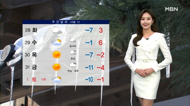 [종합뉴스 날씨]호남 서해안·제주 많은 눈…내일 낮부터 기온 올라