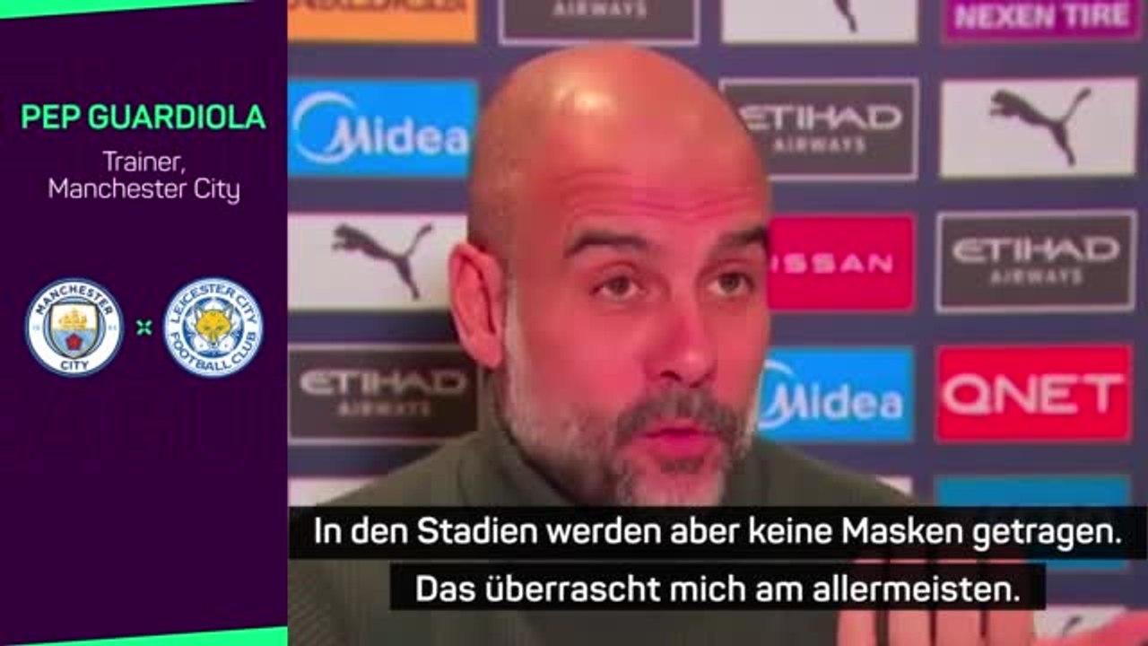 Pep 'überrascht' von Menschen ohne Masken