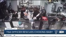 TSA officer saves choking infant