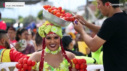 Salsa dancers take to Cali's 'Salsodromo' on Christmas Day