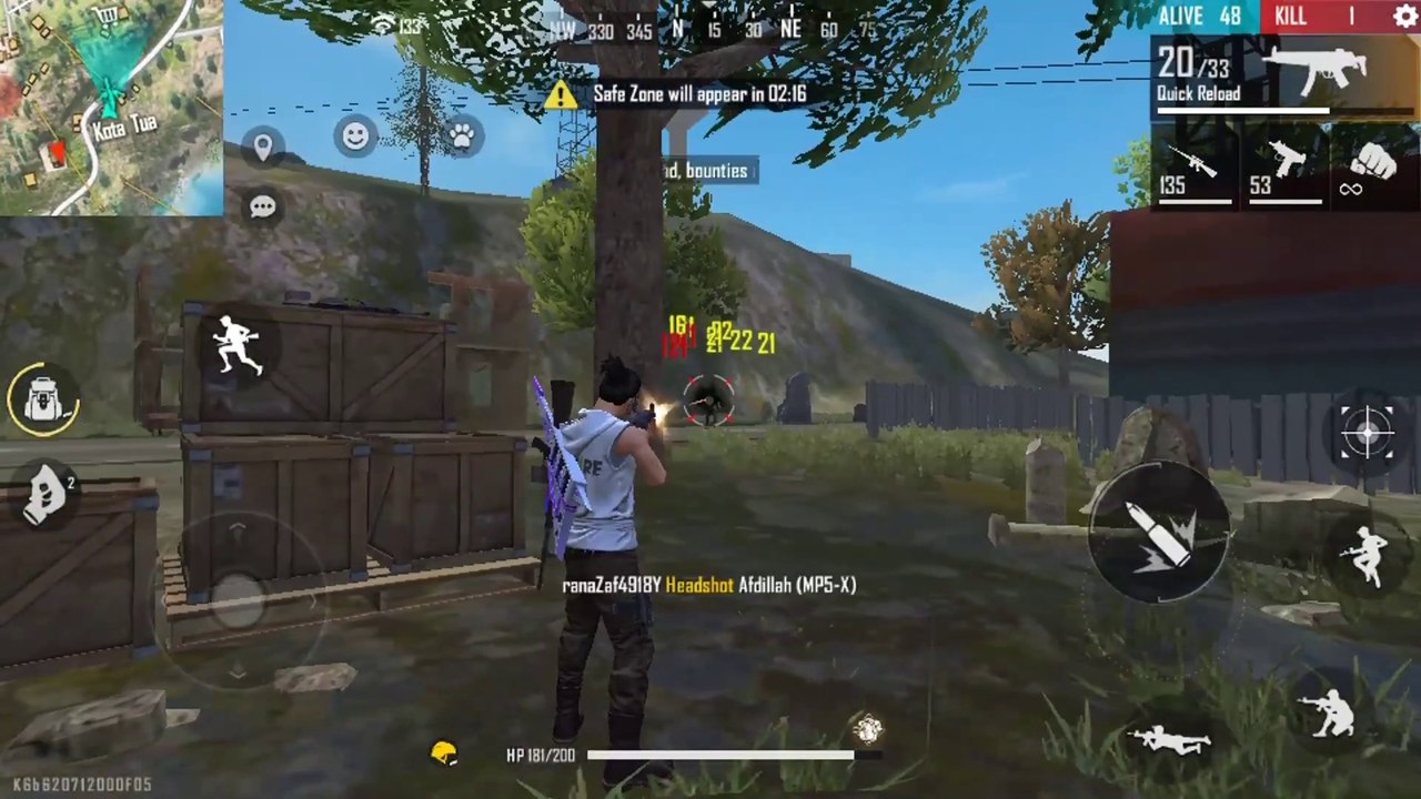 Free Fire gameplay Samsung 1.5 GB Ram Mobile 9 kill omg