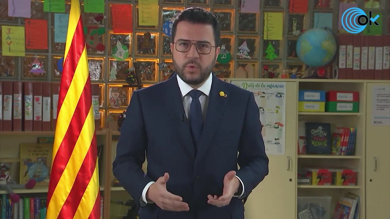 Aragonès planta la senyera en una escuela en s...