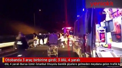 Bursa'da feci kaza: 3 ölü, 4 yaralı