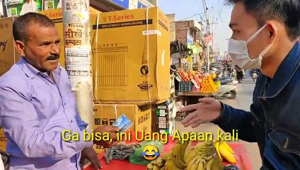 Belanja Make UANG Indonesiadi India Dibilang Uang PALSU❗ Respon nya Buat Ngakak Sakit Perut