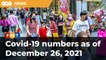 Covid-19 numbers as of December 25, 2021
