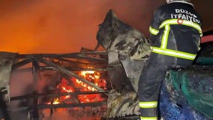 Düzce’de mobilya fabrikasında yangın