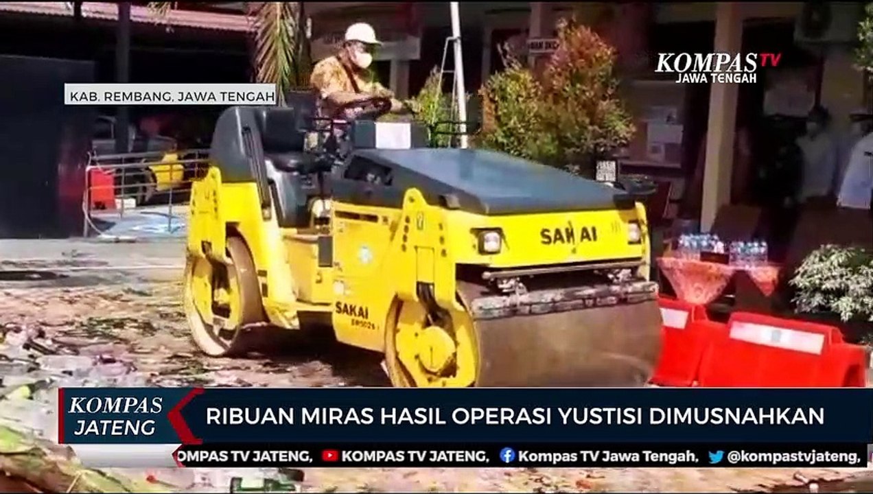 Ribuan Miras Hasil Operasi Dimusnahkan Polres Rembang