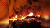 Mobilya fabrikası alev alev yandı çok sayıda işçi dumandan etkilendi