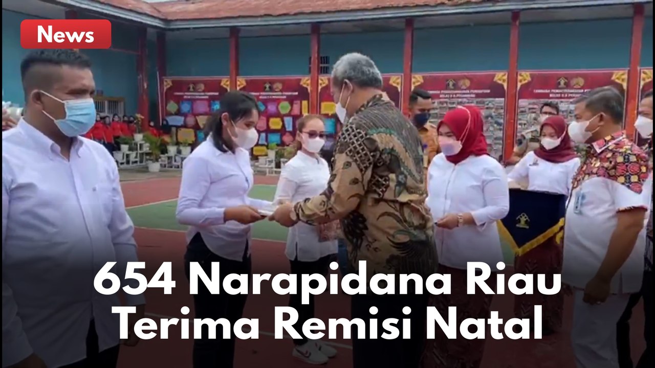 654 NARAPIDANA RIAU TERIMA REMISI NATAL 2021, 6 ORANG LANGSUNG BEBAS !!