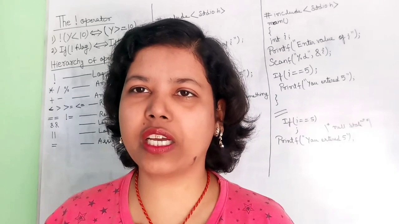LOGICAL NOT AND ERRORS IN PROGRAM_LET US C_ CHAPTER2 PART9_(720P_HD)