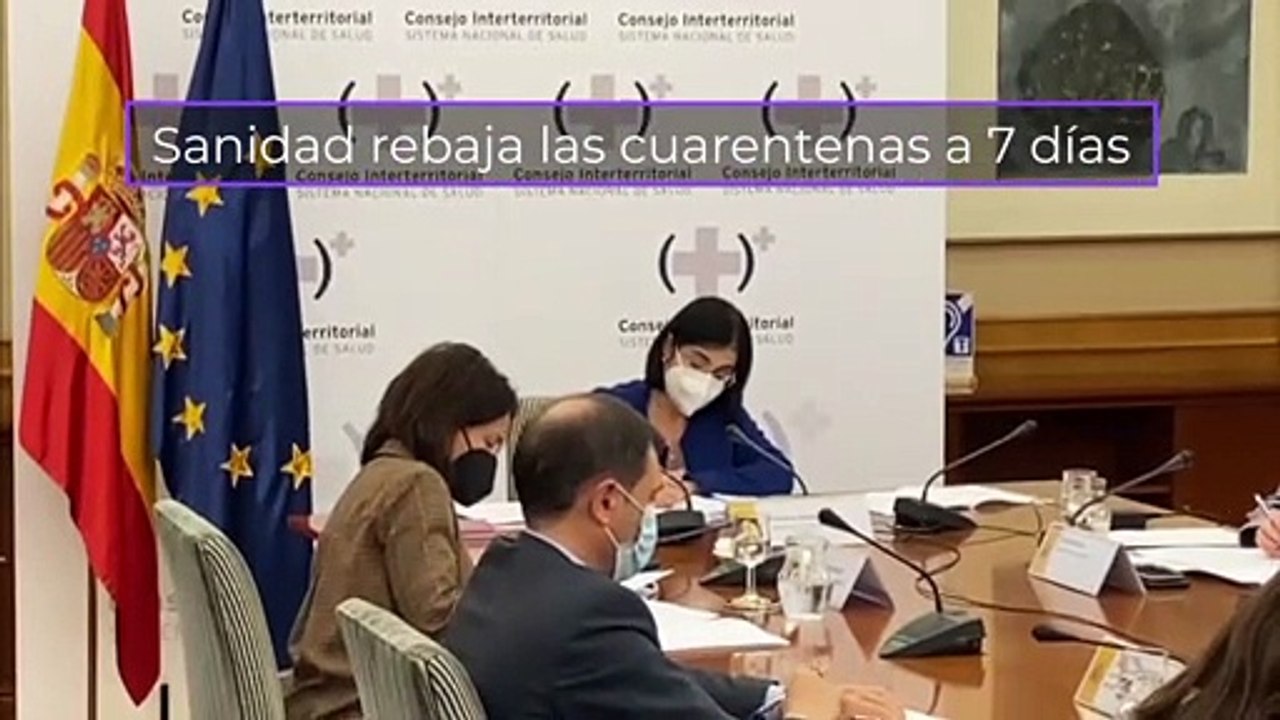 Sanidad reduce a 7 días la cuarentena para los contagiados por coronavirus