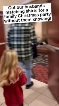 Elles piègent leurs maris pour qu'ils s'habillent avec la même chemise au repas de Noël !