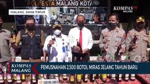 Jelang Tahun Baru, 2500 Botol Miras Hasil Sitaan Dimusnahkan