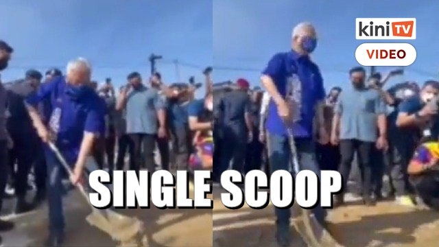 Netizens take a dig at Ismail Sabri's shovel stunt