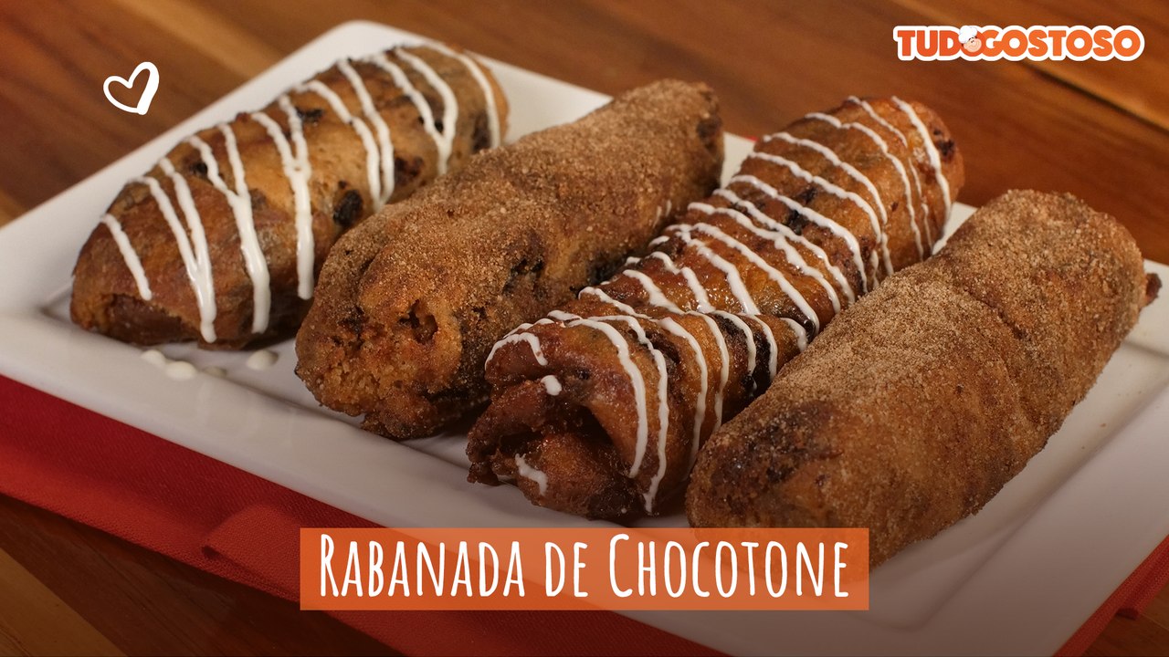 Rabanada de chocotone recheada