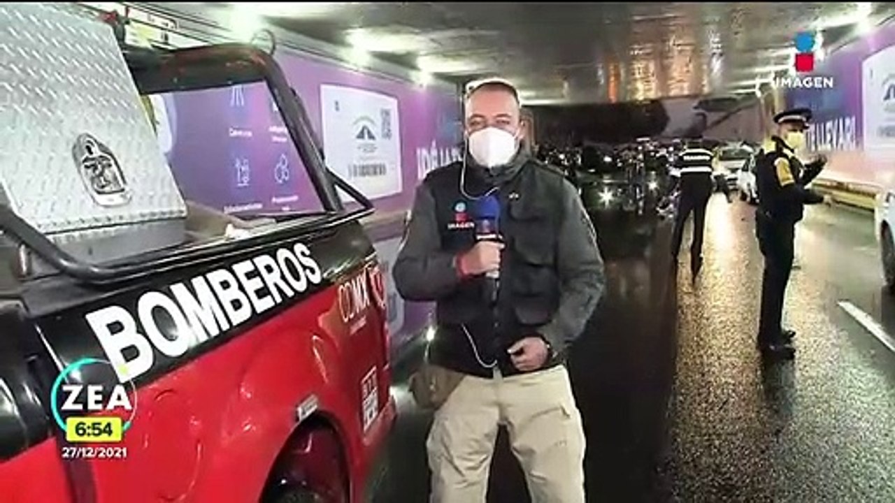 Se registra encharcamiento en Viaducto