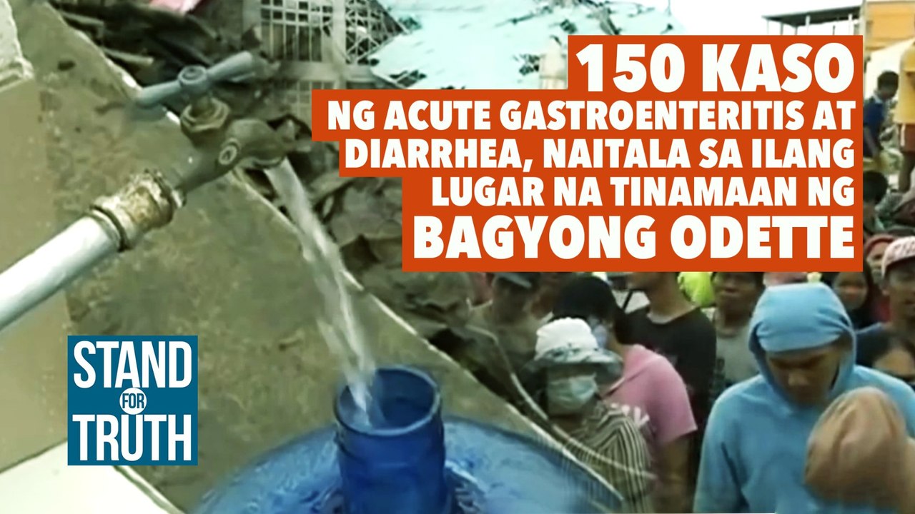 150 kaso ng acute gastroenteritis,naitala sa mga lugar na tinamaan ng Bagyong Odette| Stand for Truth