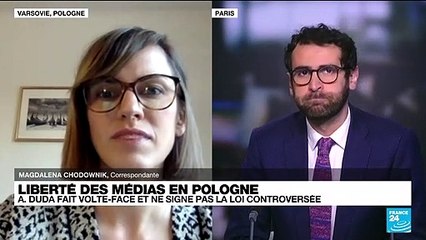 Pologne : le Président fait volte-face et ne signe pas la loi controversée sur la liberté des médias