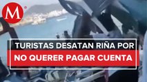 Riña entra vacacionistas y meseros en playa de Acapulco deja cinco lesionados